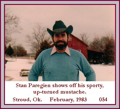 Stan Paregien in the winter of 1983 at our place north of Stroud, Okla. Photo by Peggy Paregien